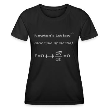 Newton's 1st law - Women's Functional T-Shirt - black - Front - AI Model Female 172 light (172cm)