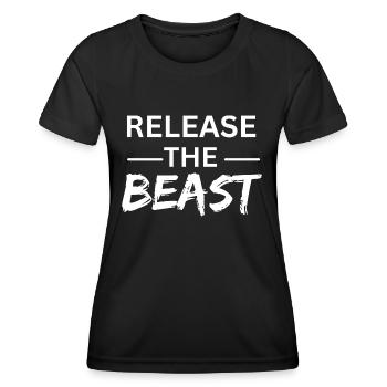 Body building Muskelaufbau Krafttraining workout - Frauen Funktions-T-Shirt - Schwarz - Vorne - AI Model Female 172 light (172cm)
