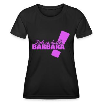 Aufgeben Barbara - Frauen Funktions-T-Shirt - Schwarz - Vorne - AI Model Female 172 light (172cm)