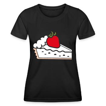 Tarte aux fraises - T-shirt sport Femme - noir - Devant - AI Model Female 172 light (172cm)