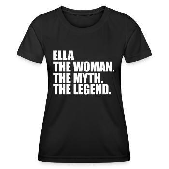 Woman Mythos Legende Name Ella - Frauen Funktions-T-Shirt - Schwarz - Vorne - AI Model Female 172 light (172cm)