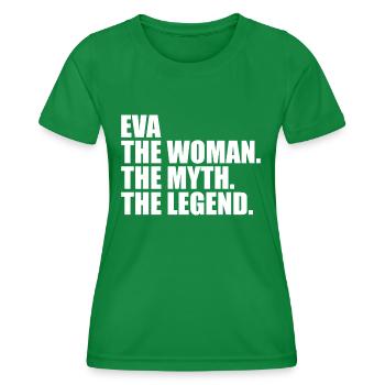 Woman Mythos Legende Name Eva - Frauen Funktions-T-Shirt - Kelly Green - Vorne - AI Model Female 172 dark (172cm)