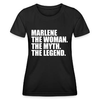 Woman Myth Legend Name Marlene - Women's Functional T-Shirt - black - Front - AI Model Female 172 light (172cm)