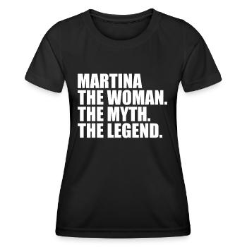 Woman Mythos Legende Name Martina - Frauen Funktions-T-Shirt - Schwarz - Vorne - AI Model Female 172 light (172cm)