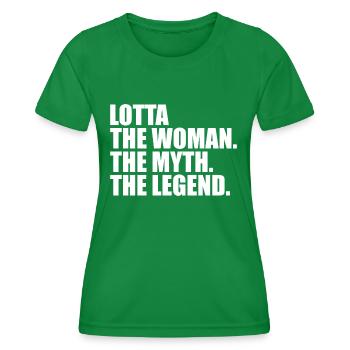 Woman Mythos Legende Name Lotta - Frauen Funktions-T-Shirt - Kelly Green - Vorne - AI Model Female 172 dark (172cm)