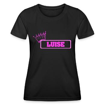 Krone Luise - Frauen Funktions-T-Shirt - Schwarz - Vorne - AI Model Female 172 light (172cm)