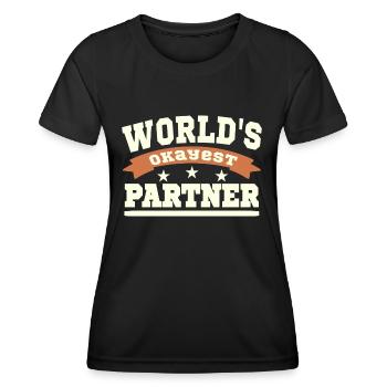 Partenaires World’s Okay - T-shirt sport Femme - noir - Devant - AI Model Female 172 light (172cm)
