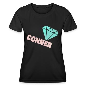 Conner - T-shirt sport Femme - noir - Devant - AI Model Female 172 light (172cm)