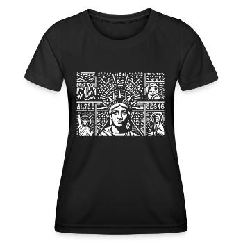 Urban Style - Artistic Data Revolution - Women's Functional T-Shirt - black - Front - AI Model Female 172 light (172cm)