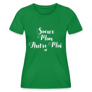 Sœur mon autre moi - T-shirt sport Femme - vert - Devant - AI Model Female 172 dark (172cm)