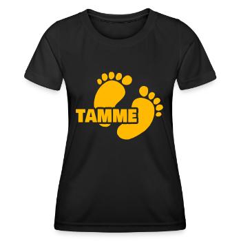 Geburt Tamme - Frauen Funktions-T-Shirt - Schwarz - Vorne - AI Model Female 172 light (172cm)