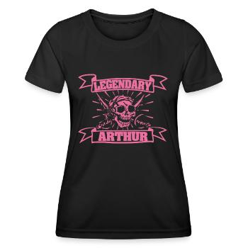 Fasching Arthur - Frauen Funktions-T-Shirt - Schwarz - Vorne - AI Model Female 172 light (172cm)