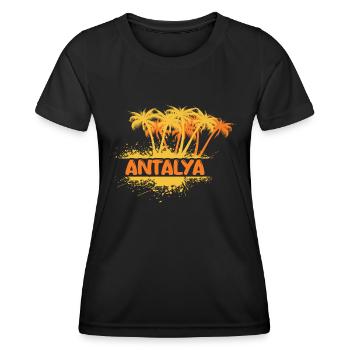 Fête Antalya - T-shirt sport Femme - noir - Devant - AI Model Female 172 light (172cm)