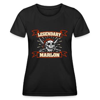 Marlon - Frauen Funktions-T-Shirt - Schwarz - Vorne - AI Model Female 172 light (172cm)