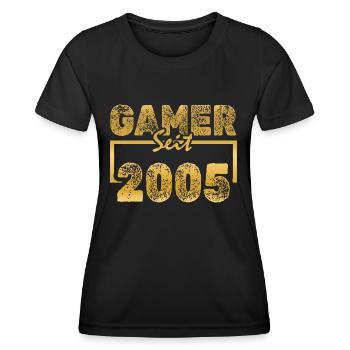 2005 - Frauen Funktions-T-Shirt - Schwarz - Vorne - AI Model Female 172 light (172cm)