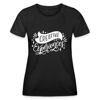 Idee Kreativ Schrift - Frauen Funktions-T-Shirt - Schwarz - Vorne - AI Model Female 172 light (172cm)