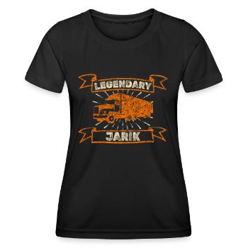 Trucker Jarik - Frauen Funktions-T-Shirt - Schwarz - Vorne - AI Model Female 172 light (172cm)