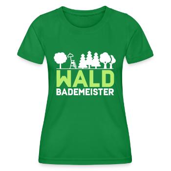 Waldbademeister für das Waldbaden im Waldbad - Frauen Funktions-T-Shirt - Kelly Green - Vorne - AI Model Female 172 dark (172cm)