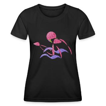 Swimmer is doing the breaststroke. The Breaststroke. - Women's Functional T-Shirt - black - Front - AI Model Female 172 light (172cm)