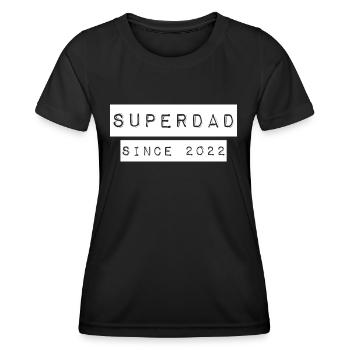 Superdad Vater Papa since 2022 Spruch - Frauen Funktions-T-Shirt - Schwarz - Vorne - AI Model Female 172 light (172cm)