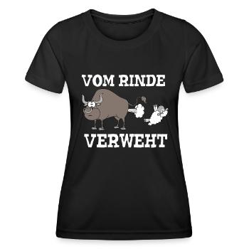 Vom Rinde verweht - Frauen Funktions-T-Shirt - Schwarz - Vorne - AI Model Female 172 light (172cm)