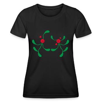 Mistletoe pairs - Women's Functional T-Shirt - black - Front - AI Model Female 172 light (172cm)