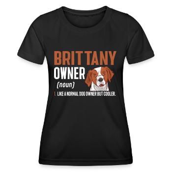 Français Bretagne Épagneul Epagneul Breton Cadeau - T-shirt sport Femme - noir - Devant - AI Model Female 172 light (172cm)