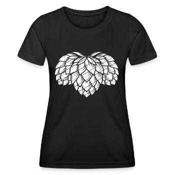 Hopfen Vintage Retro Craft Bier Brauen Trinken Bie - Frauen Funktions-T-Shirt - Schwarz - Vorne - AI Model Female 172 light (172cm)