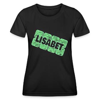 Mother Infant First name Lisabet - Women's Functional T-Shirt - black - Front - AI Model Female 172 light (172cm)