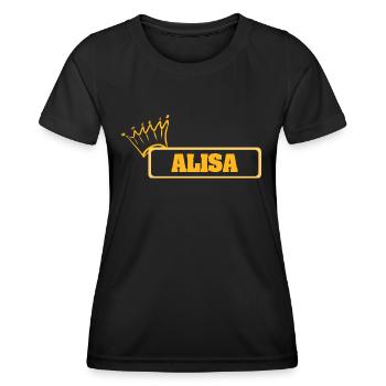 Geschenk für Alisa - Frauen Funktions-T-Shirt - Schwarz - Vorne - AI Model Female 172 light (172cm)