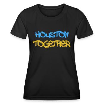 Houston Together Design pour les fiers résidents de Houston - T-shirt sport Femme - noir - Devant - AI Model Female 172 light (172cm)