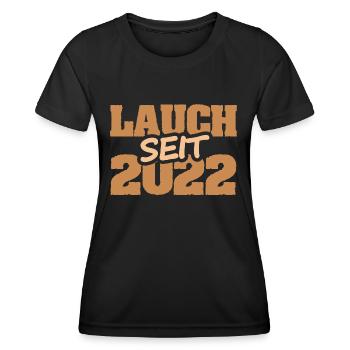 Jahr 2022 - Frauen Funktions-T-Shirt - Schwarz - Vorne - AI Model Female 172 light (172cm)