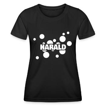Kindergeburtstag für Harald Vorname Kind - Frauen Funktions-T-Shirt - Schwarz - Vorne - AI Model Female 172 light (172cm)