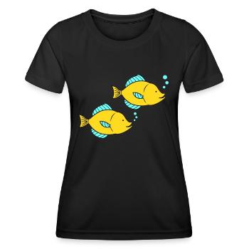 Pisces Comic - Women's Functional T-Shirt - black - Front - AI Model Female 172 light (172cm)