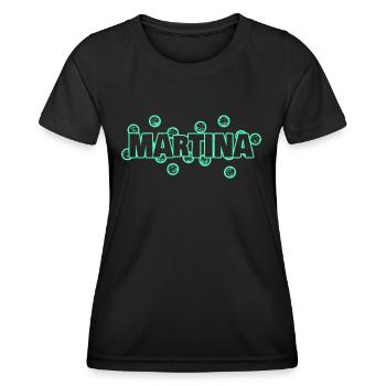 Martina - T-shirt sport Femme - noir - Devant - AI Model Female 172 light (172cm)