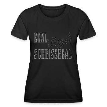 Egal Illegal Scheißegal - Text Spruch summitXpeak - Frauen Funktions-T-Shirt - Schwarz - Vorne - AI Model Female 172 light (172cm)