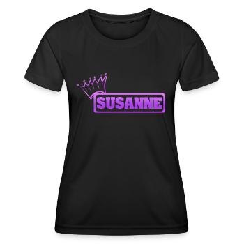 Geschenk für Susanne - Frauen Funktions-T-Shirt - Schwarz - Vorne - AI Model Female 172 light (172cm)