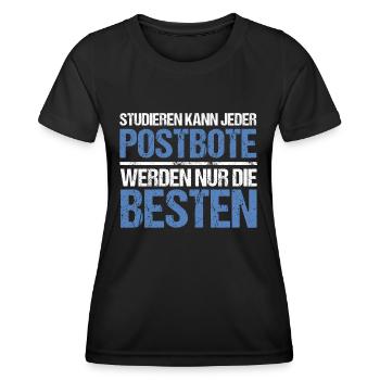 Tout le monde peut étudier - Postman Edition - T-shirt sport Femme - noir - Devant - AI Model Female 172 light (172cm)