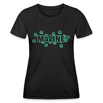 Cadeau pour Maline - T-shirt sport Femme - noir - Devant - AI Model Female 172 light (172cm)