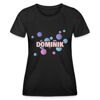 Geschenk für Dominik - Frauen Funktions-T-Shirt - Schwarz - Vorne - AI Model Female 172 light (172cm)