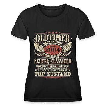Oldtimer Baujahr 2004 Jahrgang Geburtstag Geschenk - Frauen Funktions-T-Shirt - Schwarz - Vorne - AI Model Female 172 light (172cm)