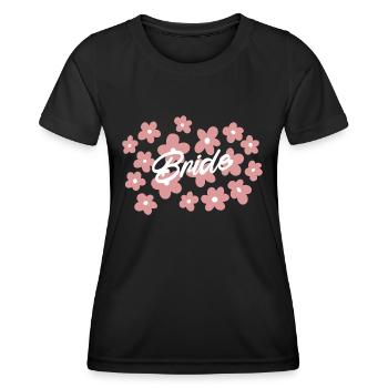 Team Braut JGA - Bride Squad - Frauen Funktions-T-Shirt - Schwarz - Vorne - AI Model Female 172 light (172cm)