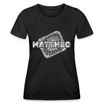 Sternenstaub Mattheo - Frauen Funktions-T-Shirt - Schwarz - Vorne - AI Model Female 172 light (172cm)