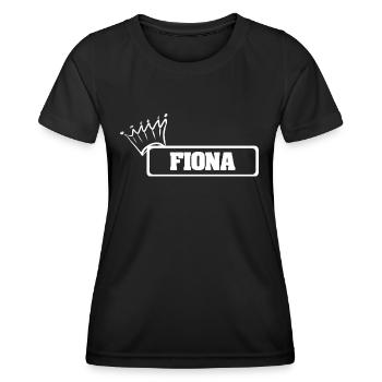 Couronne Fiona - T-shirt sport Femme - noir - Devant - AI Model Female 172 light (172cm)