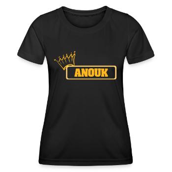 Anouk comme nom - T-shirt sport Femme - noir - Devant - AI Model Female 172 light (172cm)