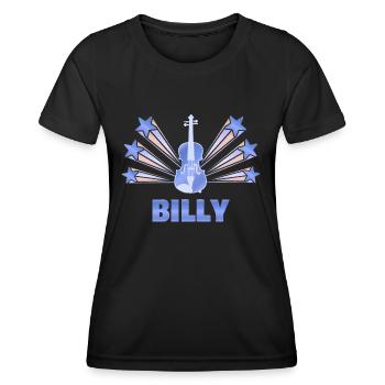 Billy als Musikinstrument - Frauen Funktions-T-Shirt - Schwarz - Vorne - AI Model Female 172 light (172cm)