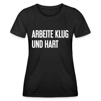 Work Smart And Hard – Success Motto For Doers - Women's Functional T-Shirt - black - Front - AI Model Female 172 light (172cm)