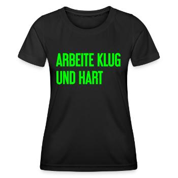 Work Smart And Hard – Success Motto For Doers - Women's Functional T-Shirt - black - Front - AI Model Female 172 light (172cm)