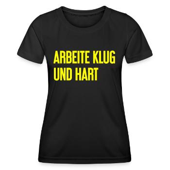 Work Smart And Hard – Success Motto For Doers - Women's Functional T-Shirt - black - Front - AI Model Female 172 light (172cm)