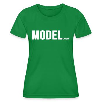 Maquette de locomotive ferroviaire - T-shirt sport Femme - vert - Devant - AI Model Female 172 dark (172cm)